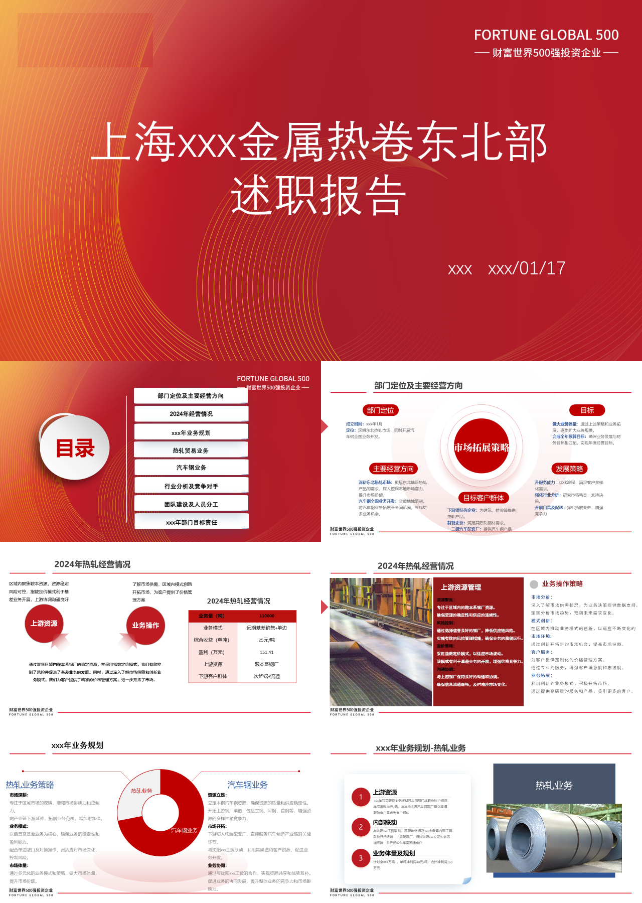标准静态红色金属述职报告