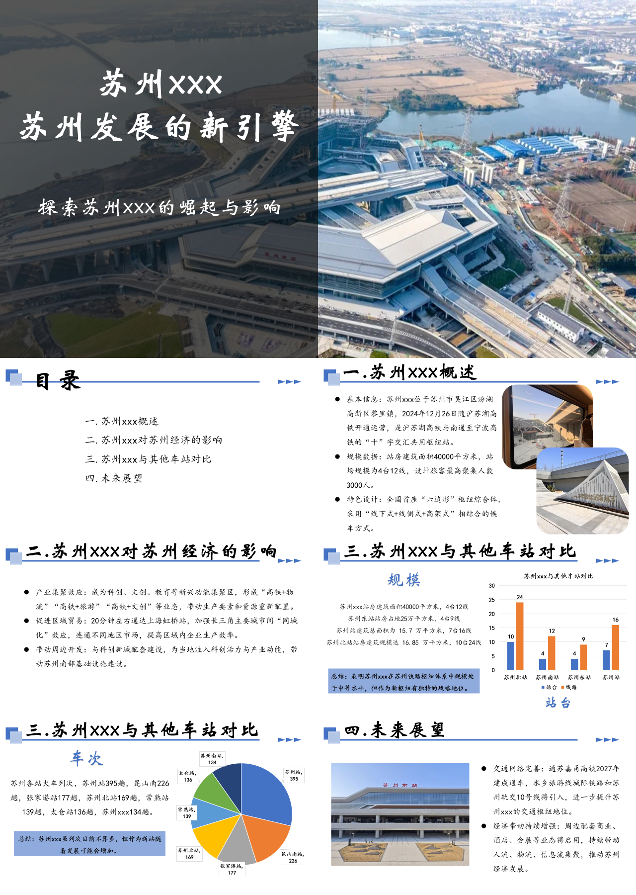 标准静态简约工作汇报苏州南站