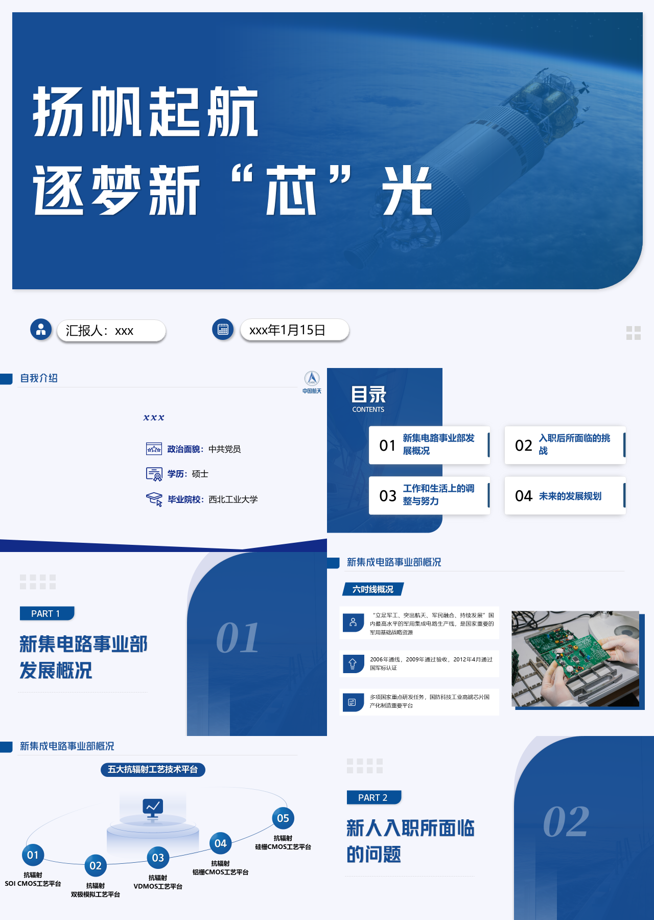 标准静态蓝色岗位竞聘逐梦新芯光