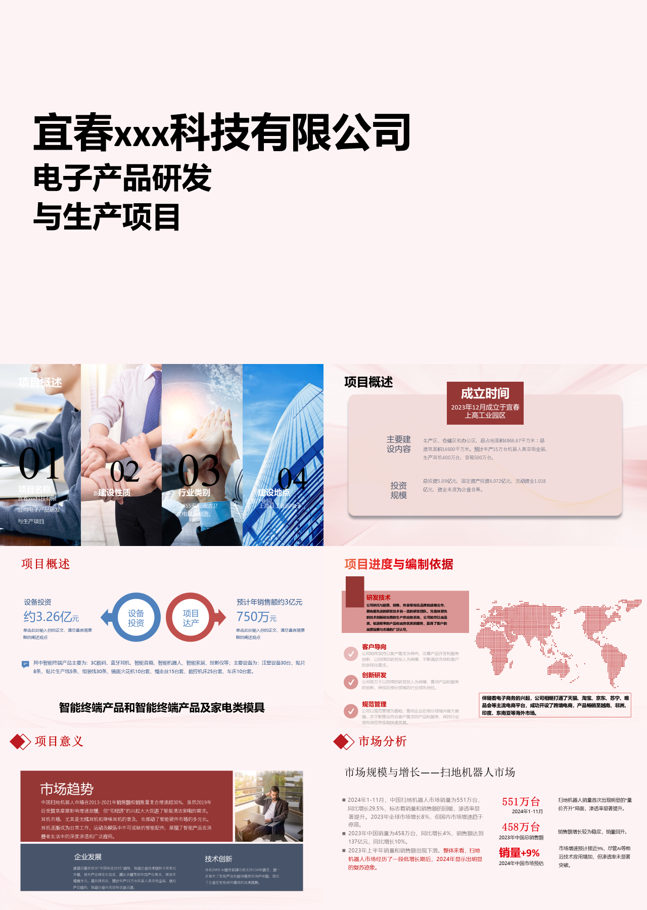 标准静态橙色工作汇报科技有限公司项目