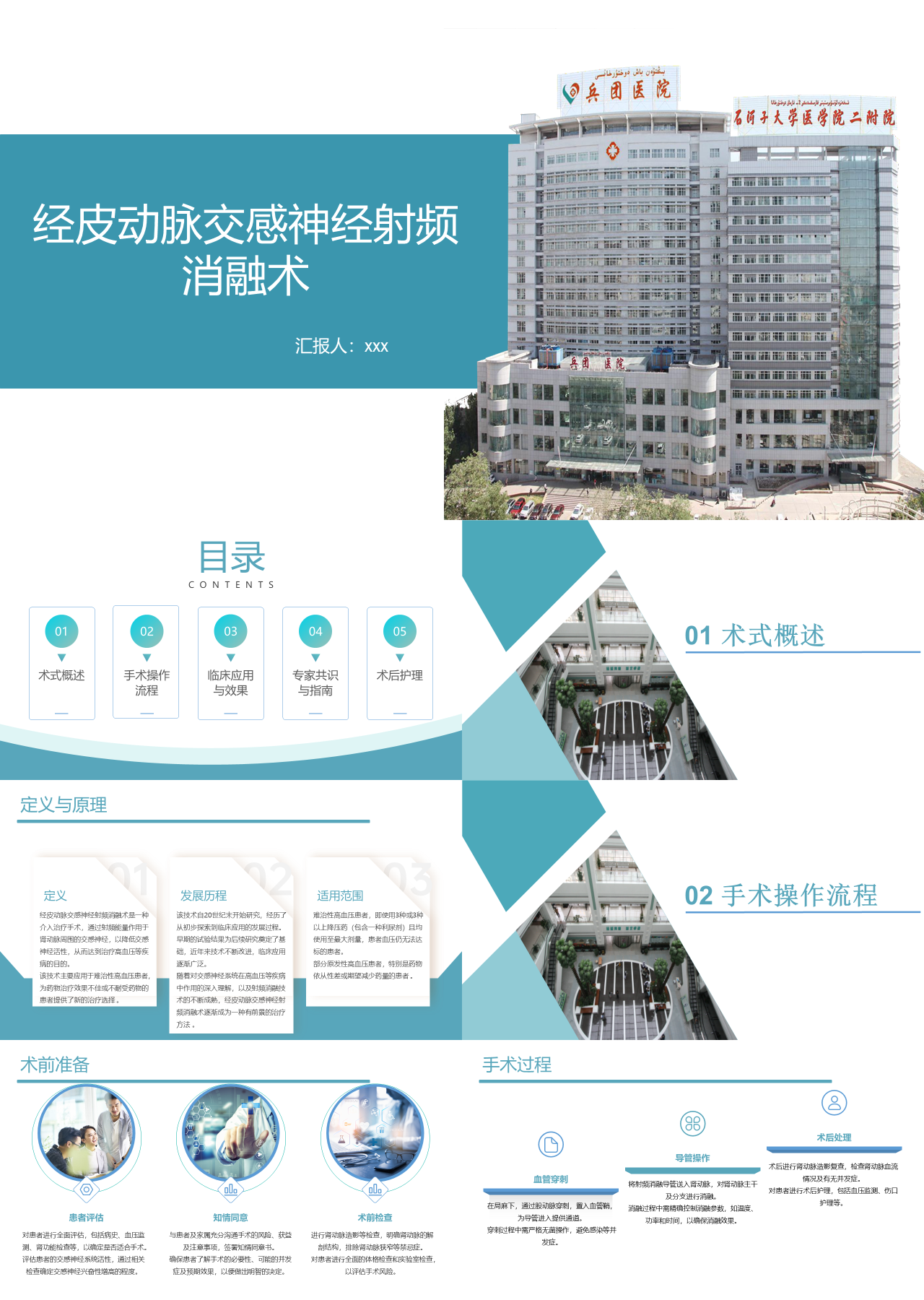 标准静态绿色工作汇报经皮动脉交感神经射频消融术