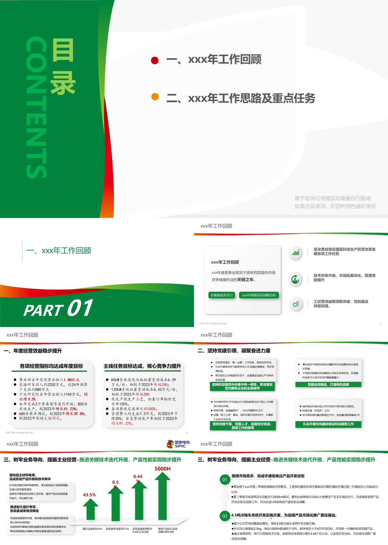 标准静态绿色工作汇报工作思路及重点任务