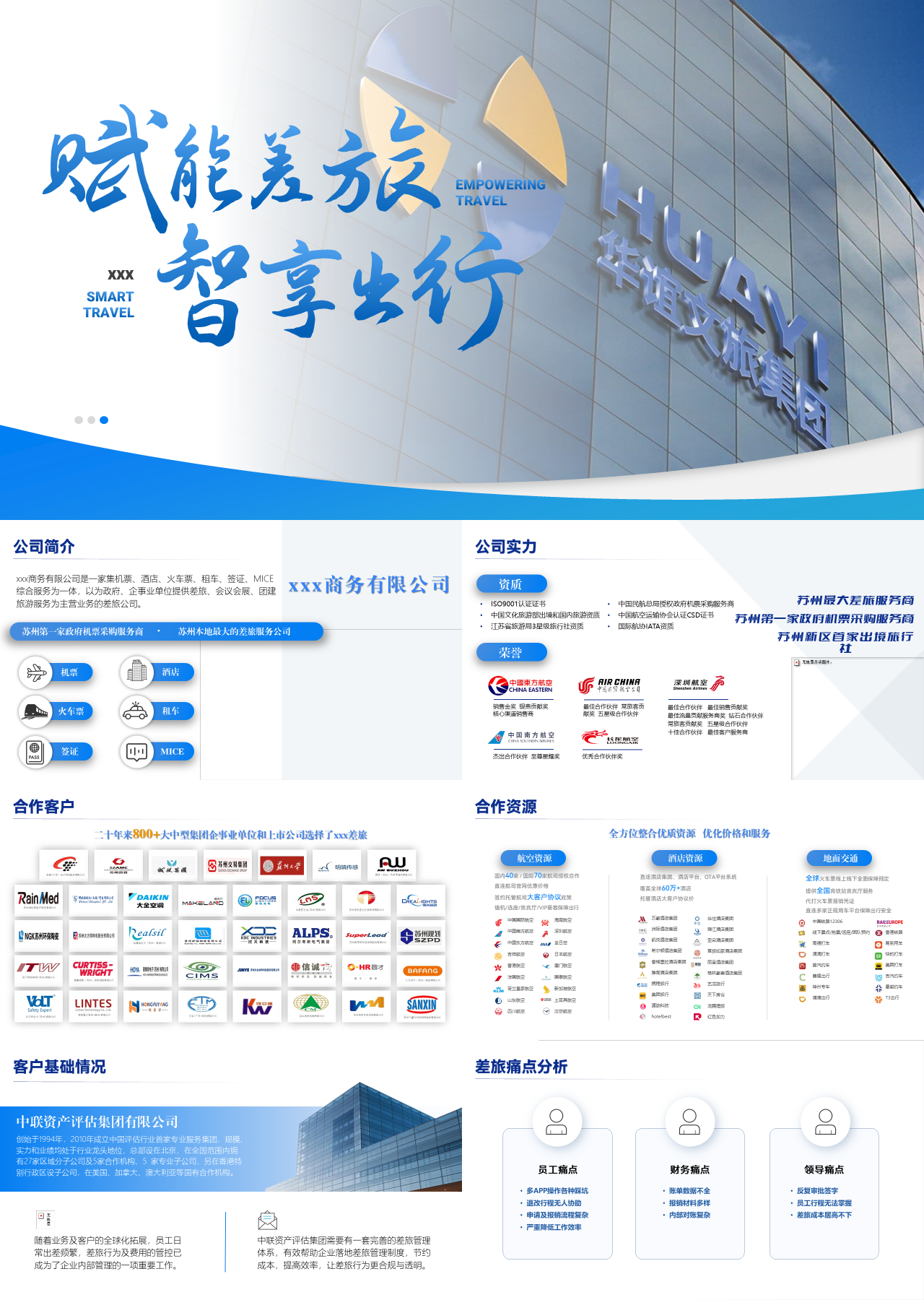 标准静态蓝色企业宣传文旅公司