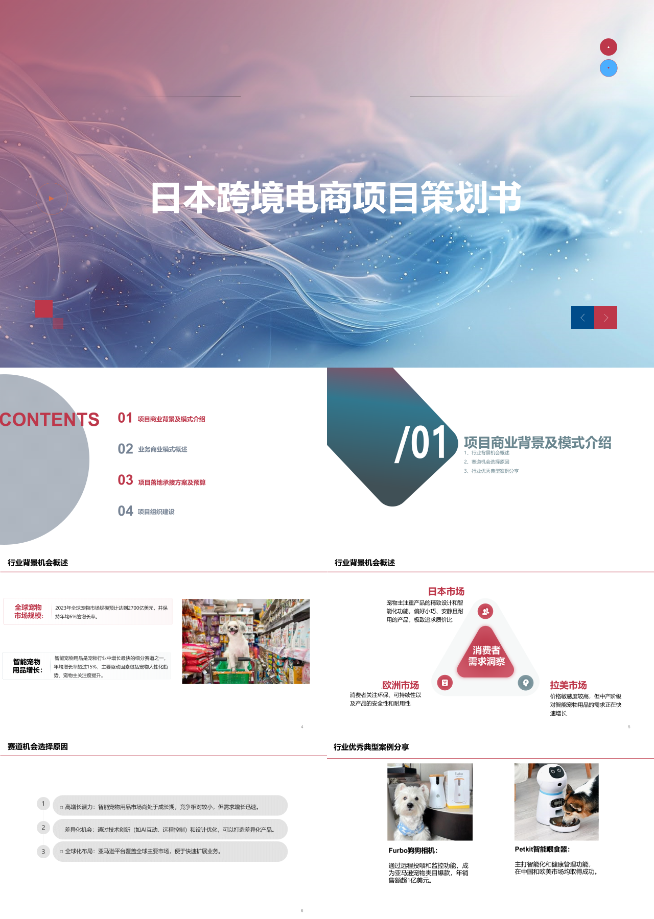 标准静态简约商业计划书日本跨境电商计划书