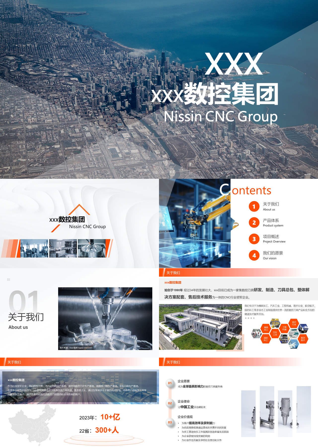 标准静态橙色企业宣传数控集团