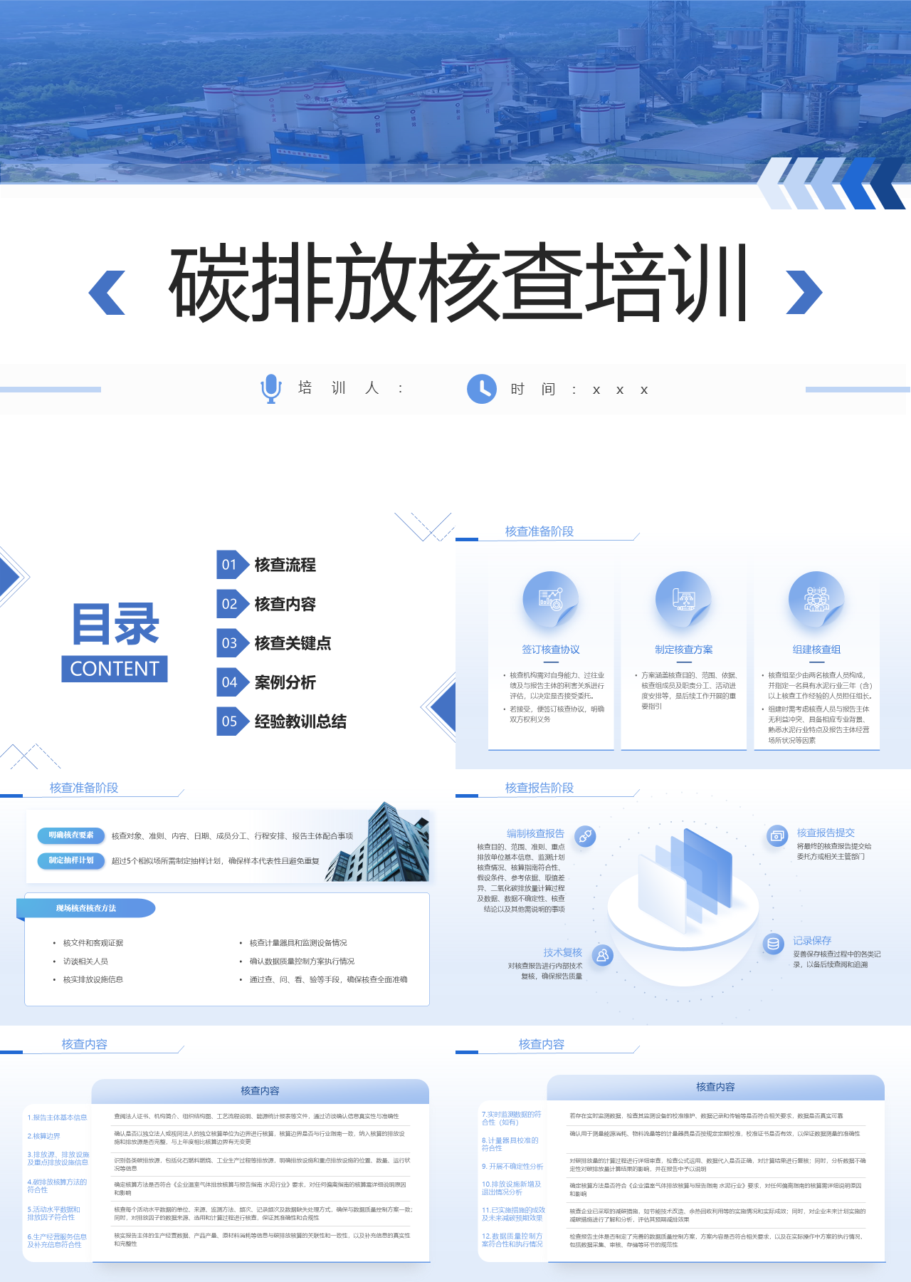 标准静态蓝色企业培训碳排放核查培训