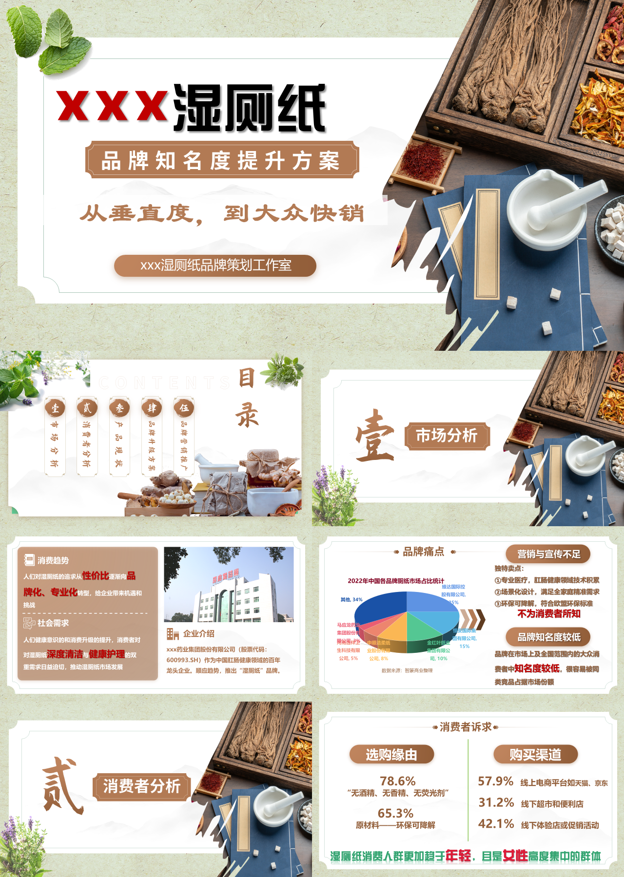 标准静态棕色营销策划湿厕纸品牌策划
