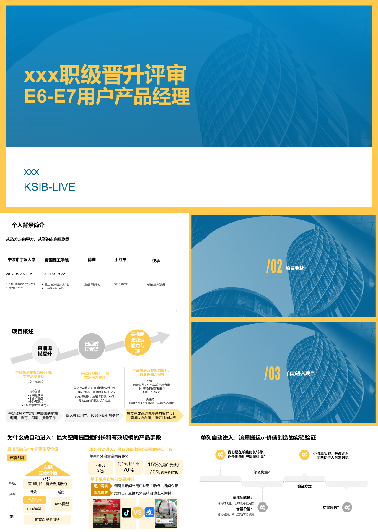 标准静态蓝色岗位竞聘职级晋升评审
