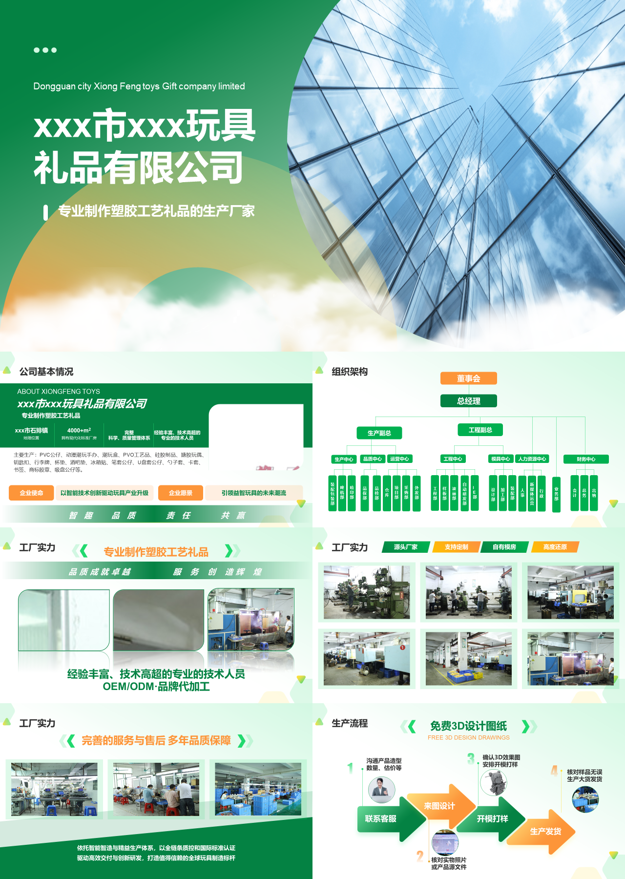标准静态绿色企业宣传玩具礼品公司