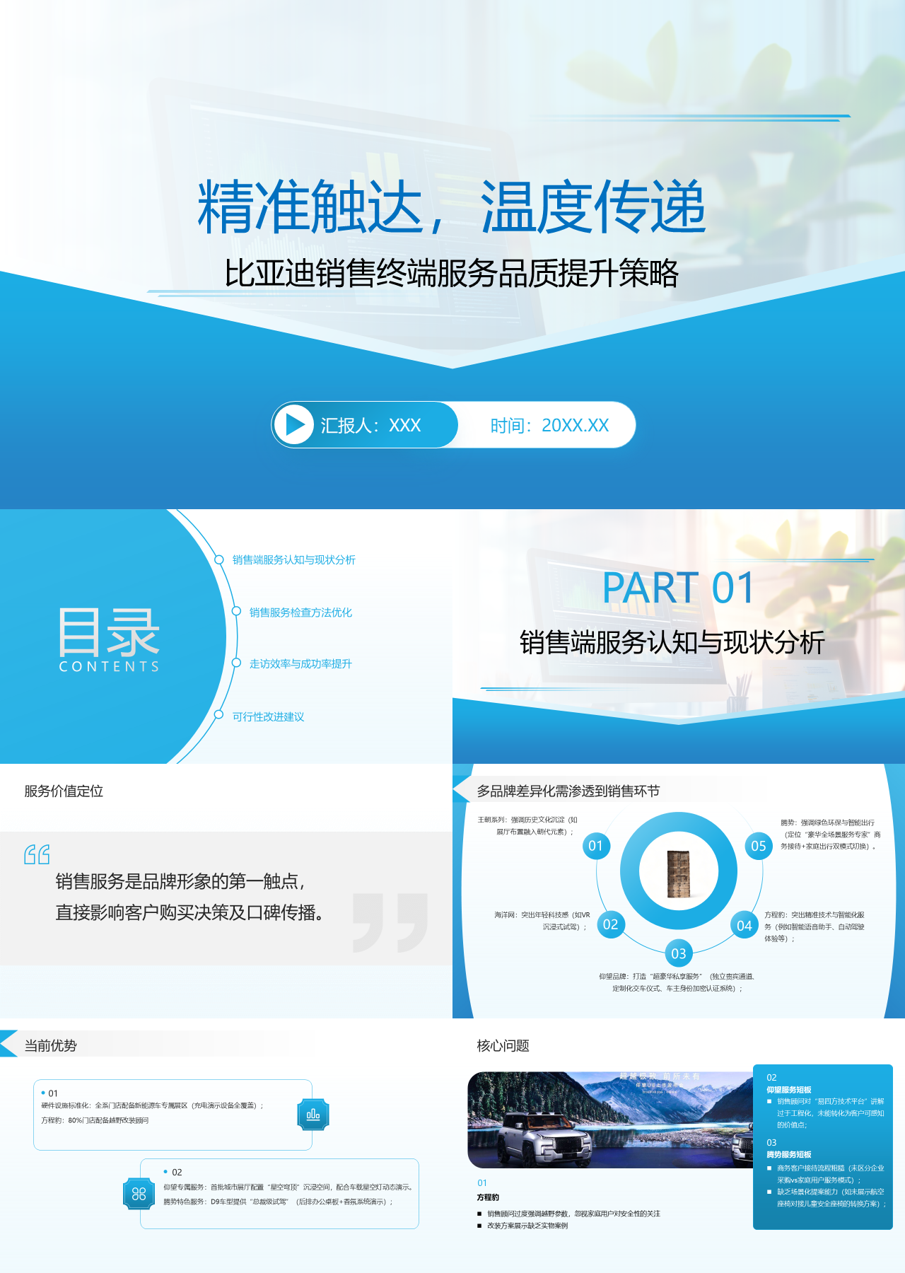 标准静态蓝色营销策划比亚迪销售终端服务品质提升策略