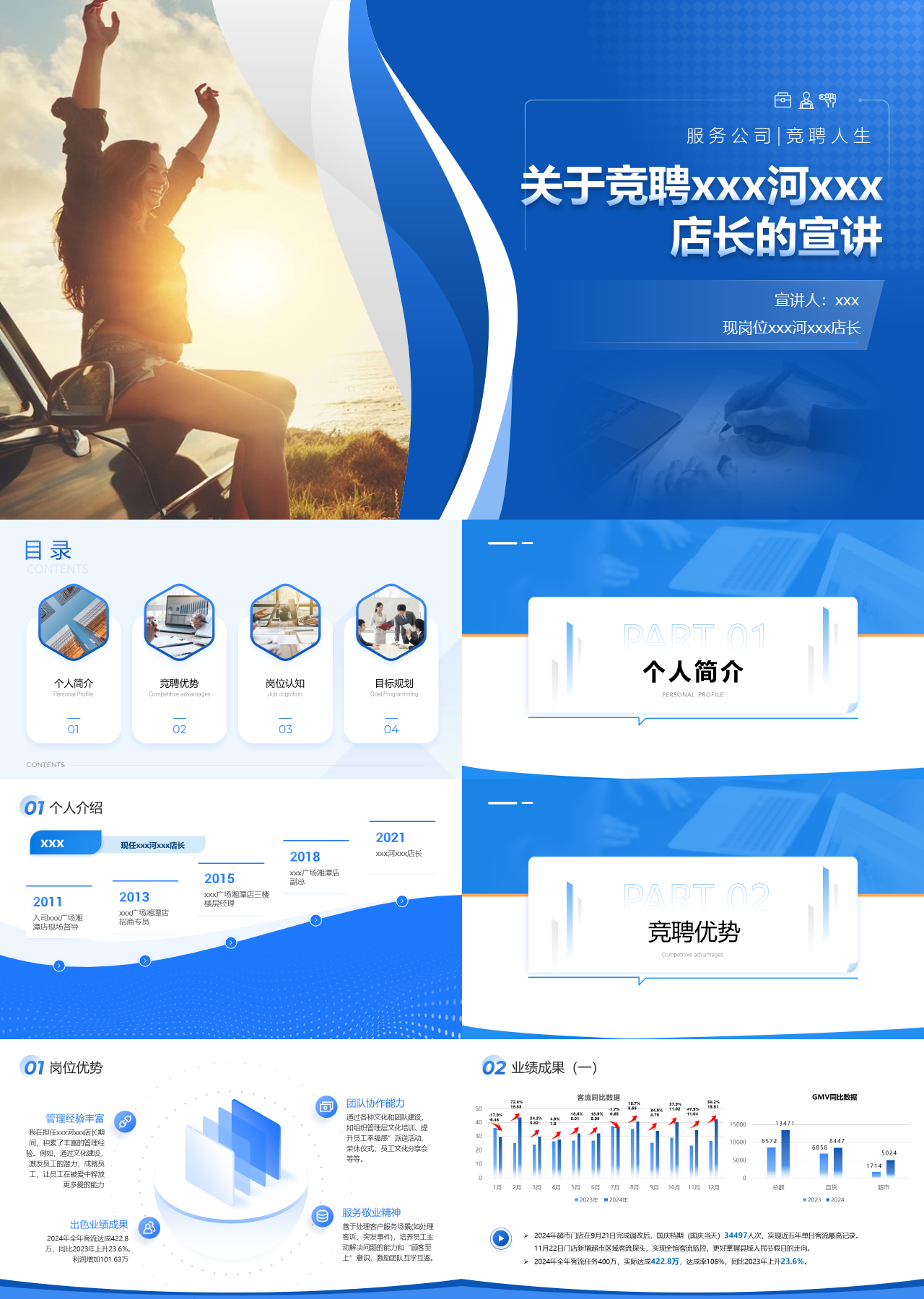 标准静态蓝色岗位竞聘宣讲