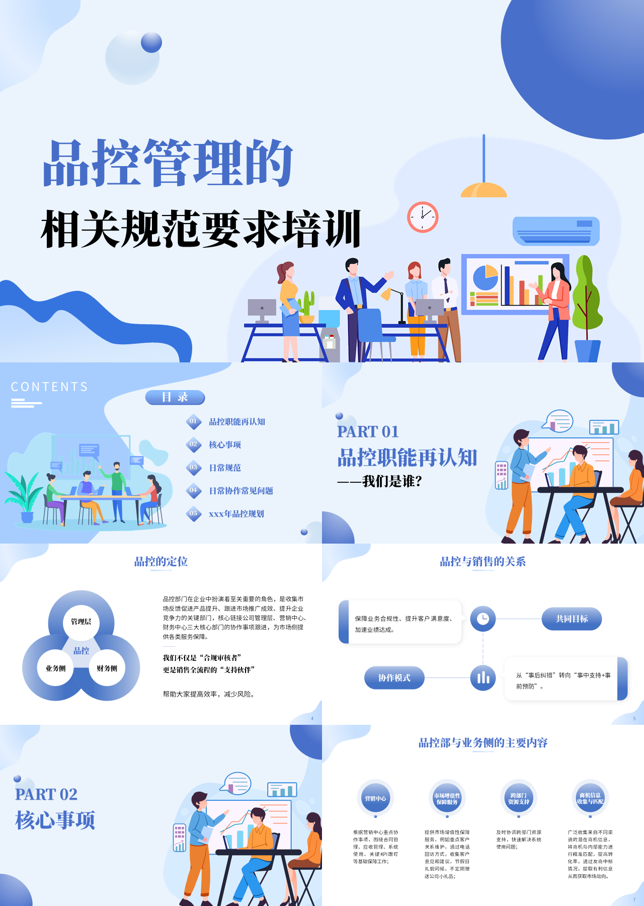 标准静态卡通企业培训品控管理的相关规范要求培训