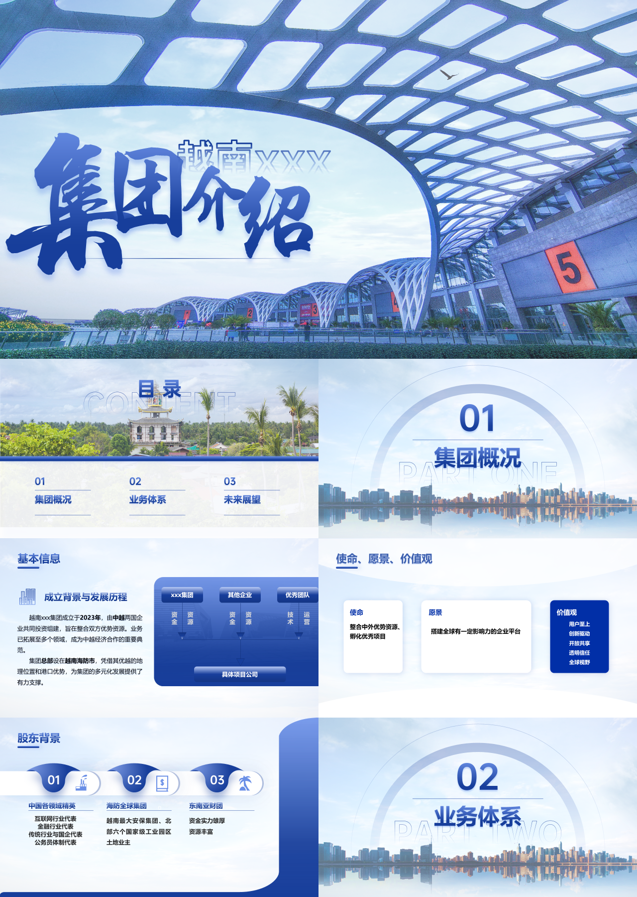 标准静态蓝色企业宣传越南集团介绍