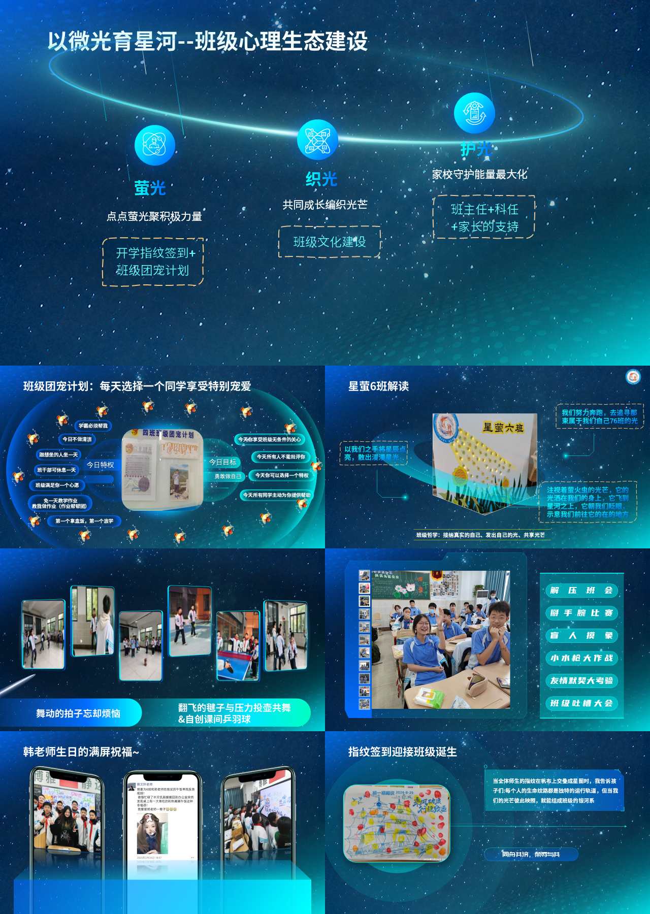 精美动态科技风主题教育每天选择一个同学享受特别宠爱
