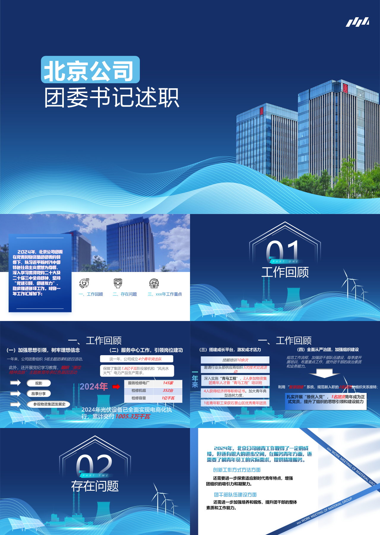 标准静态蓝色团委书记述职报告