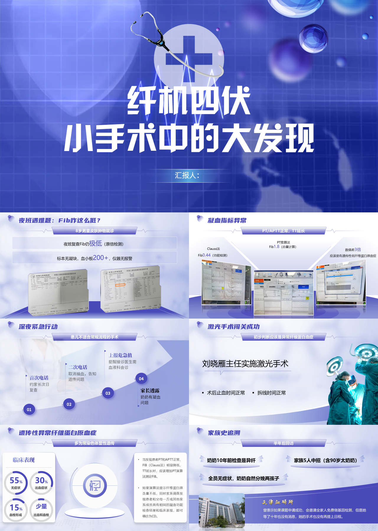 精美静态紫色主题教育纤机四伏小手术中的大发现