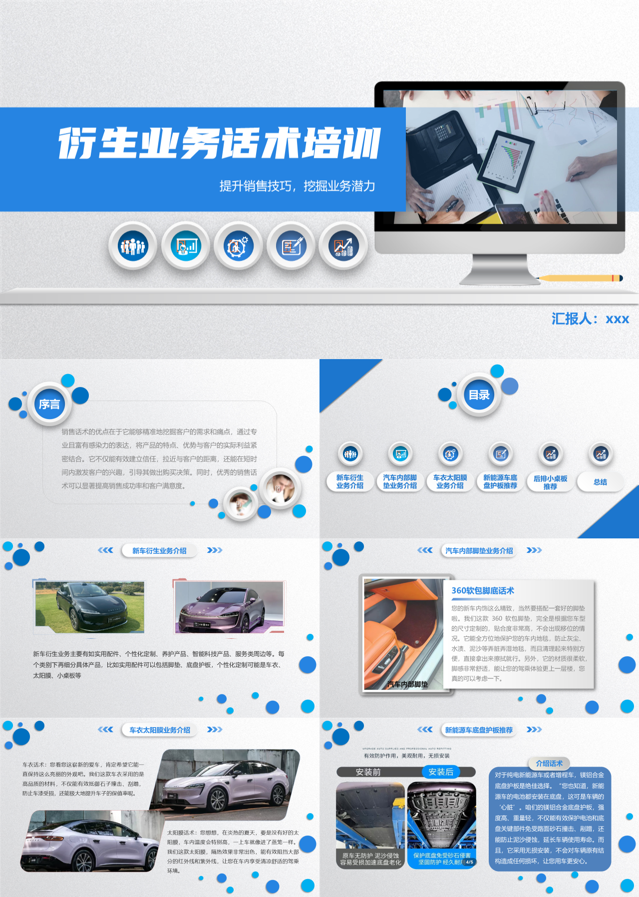 标准静态蓝色企业培训衍生业务话术培训