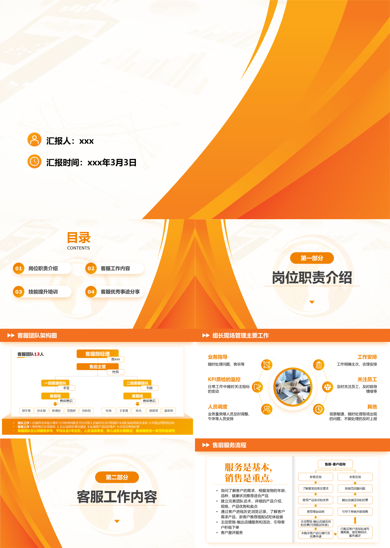 标准静态橙色企业培训客服培训