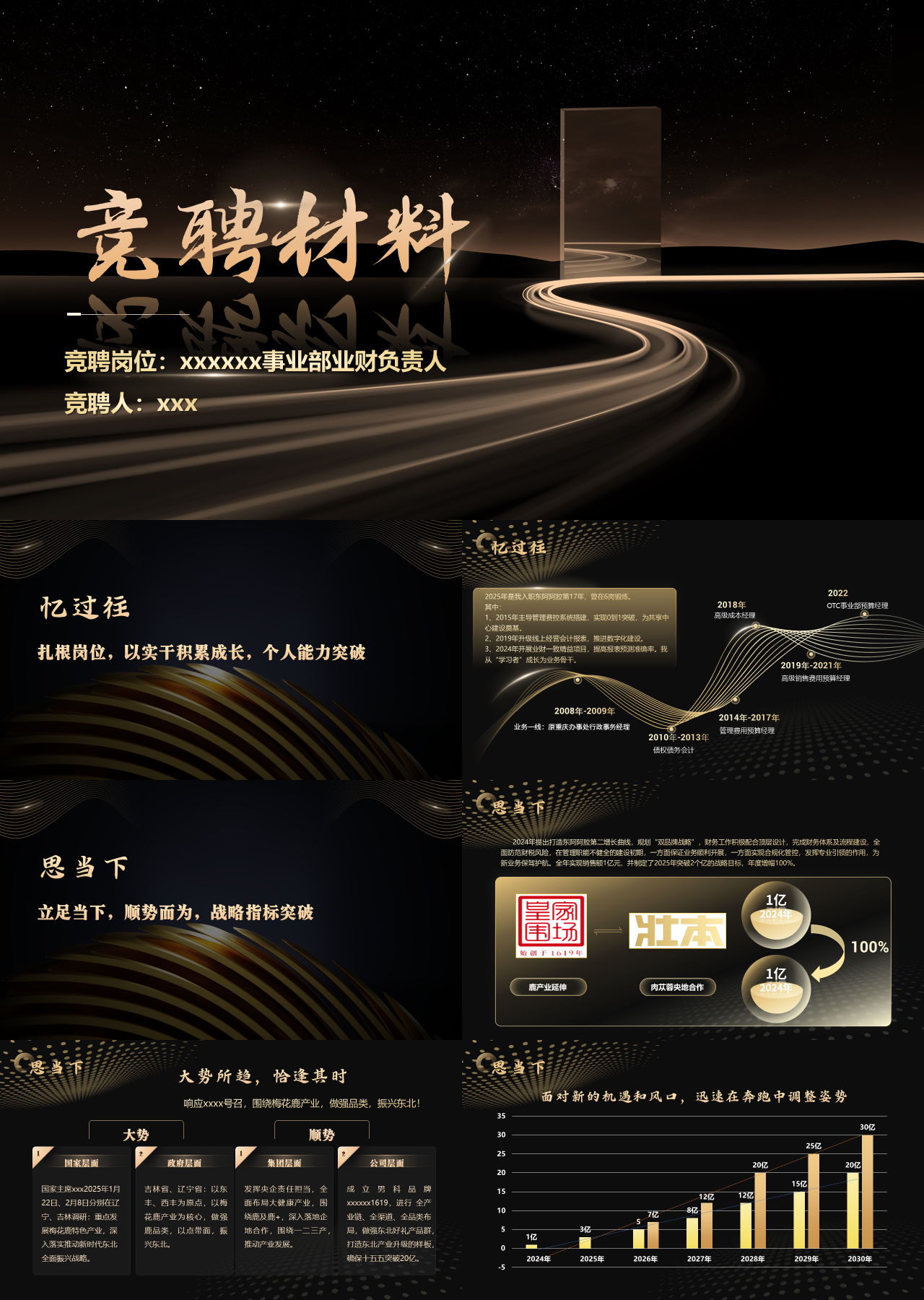 标准静态金色岗位竞聘事业部业财负责人