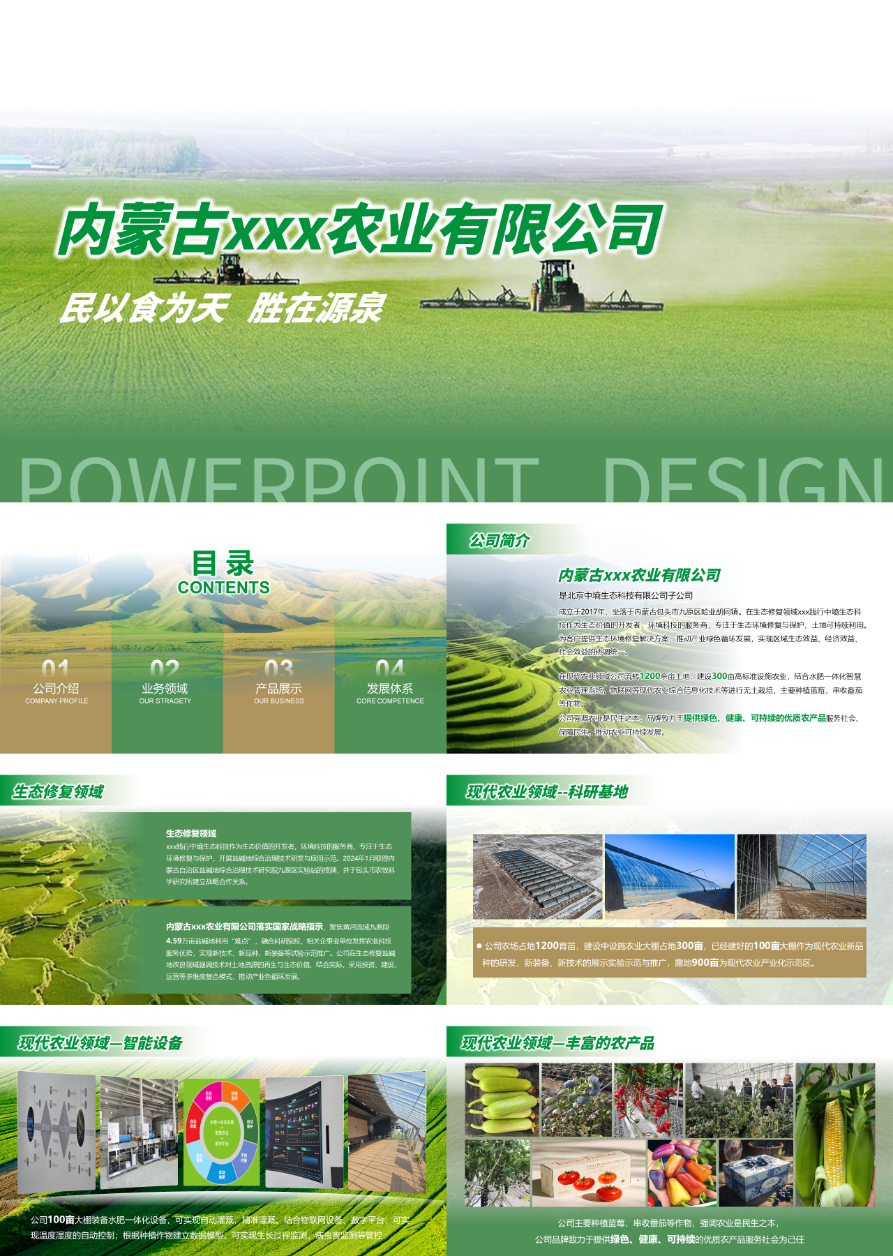 标准静态绿色企业宣传农业公司简介