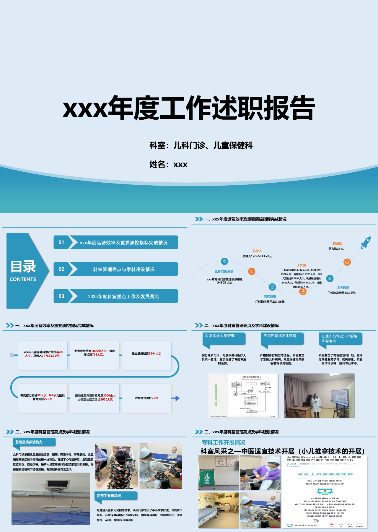 标准静态绿色年度工作述职报告
