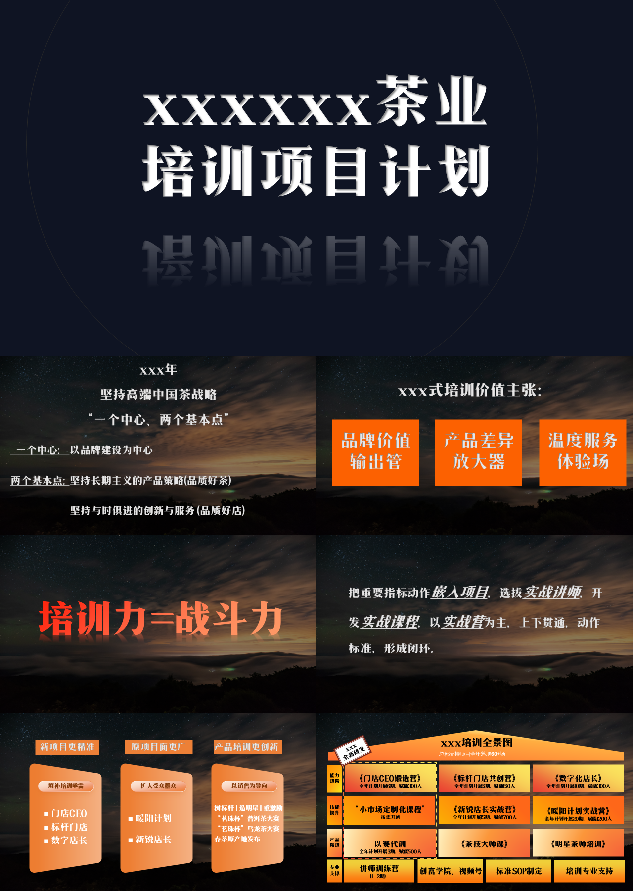 标准静态橙色企业培训茶业