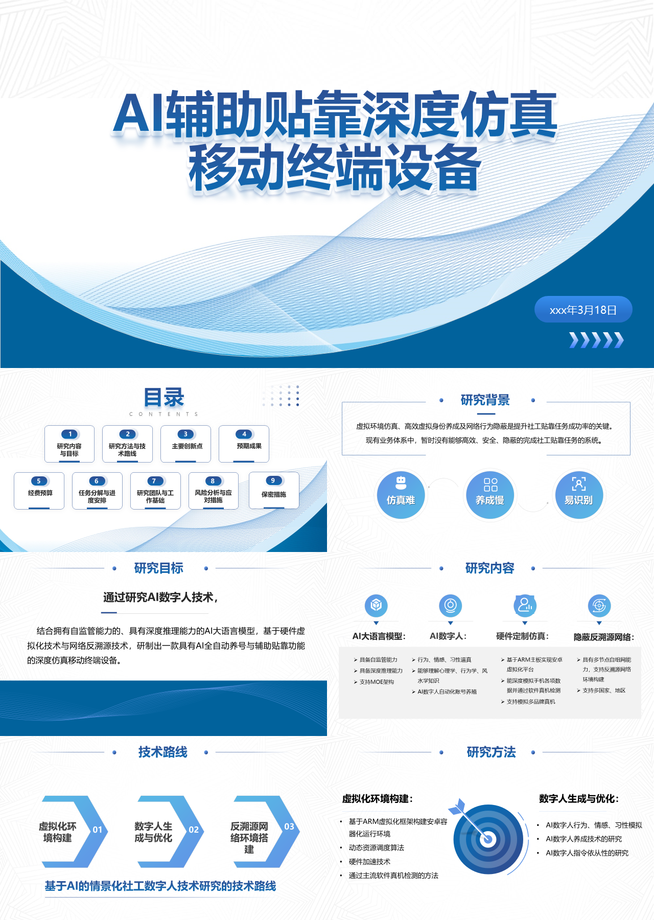 标准静态蓝色营销策划AI辅助贴靠深度仿真移动终端设备