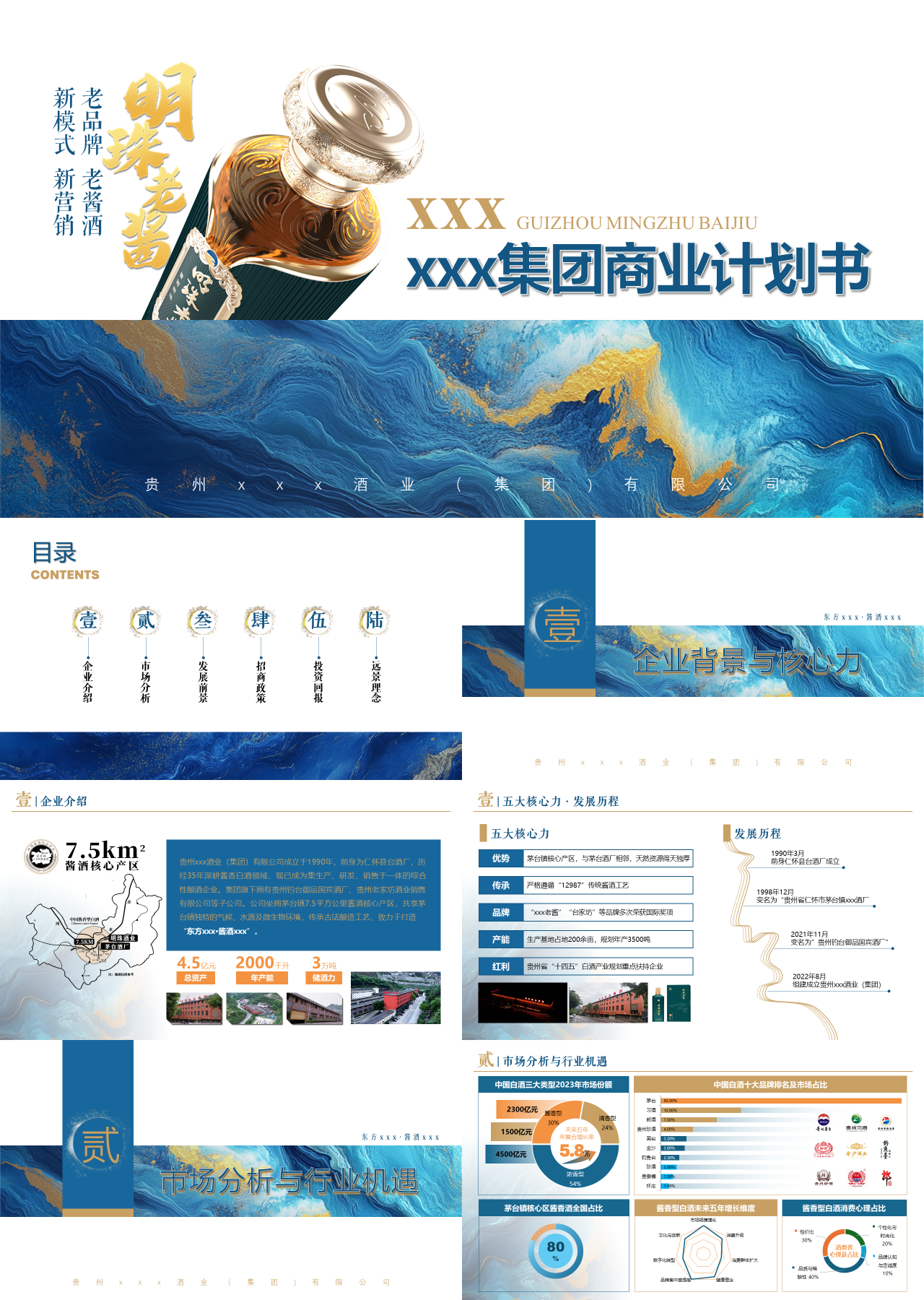 标准静态蓝色酒业商业计划书