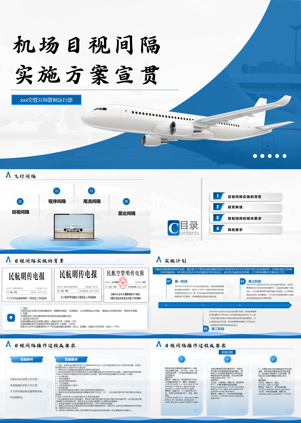 标准动态蓝色工作汇报空管分局管制运行部