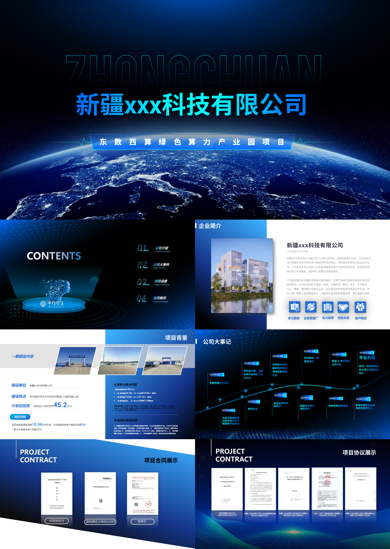 精美静态蓝色企业宣传科技公司