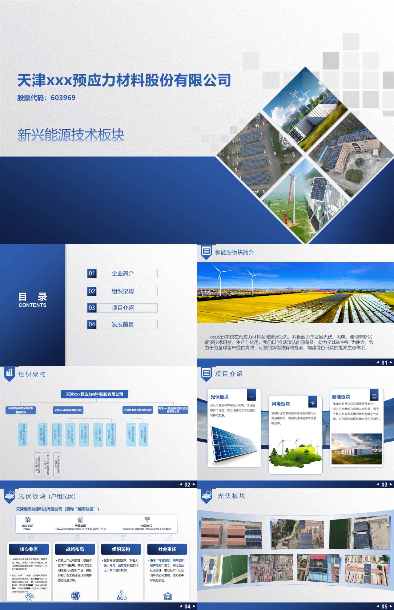 标准静态蓝色企业宣传预应力材料股份公司