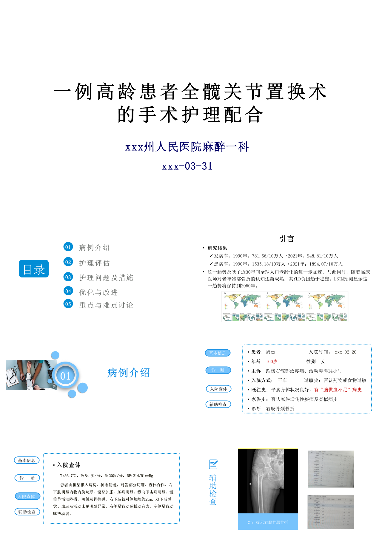 简单静态简约工作汇报一例高龄患者全髋关节置换术的手术护理配合