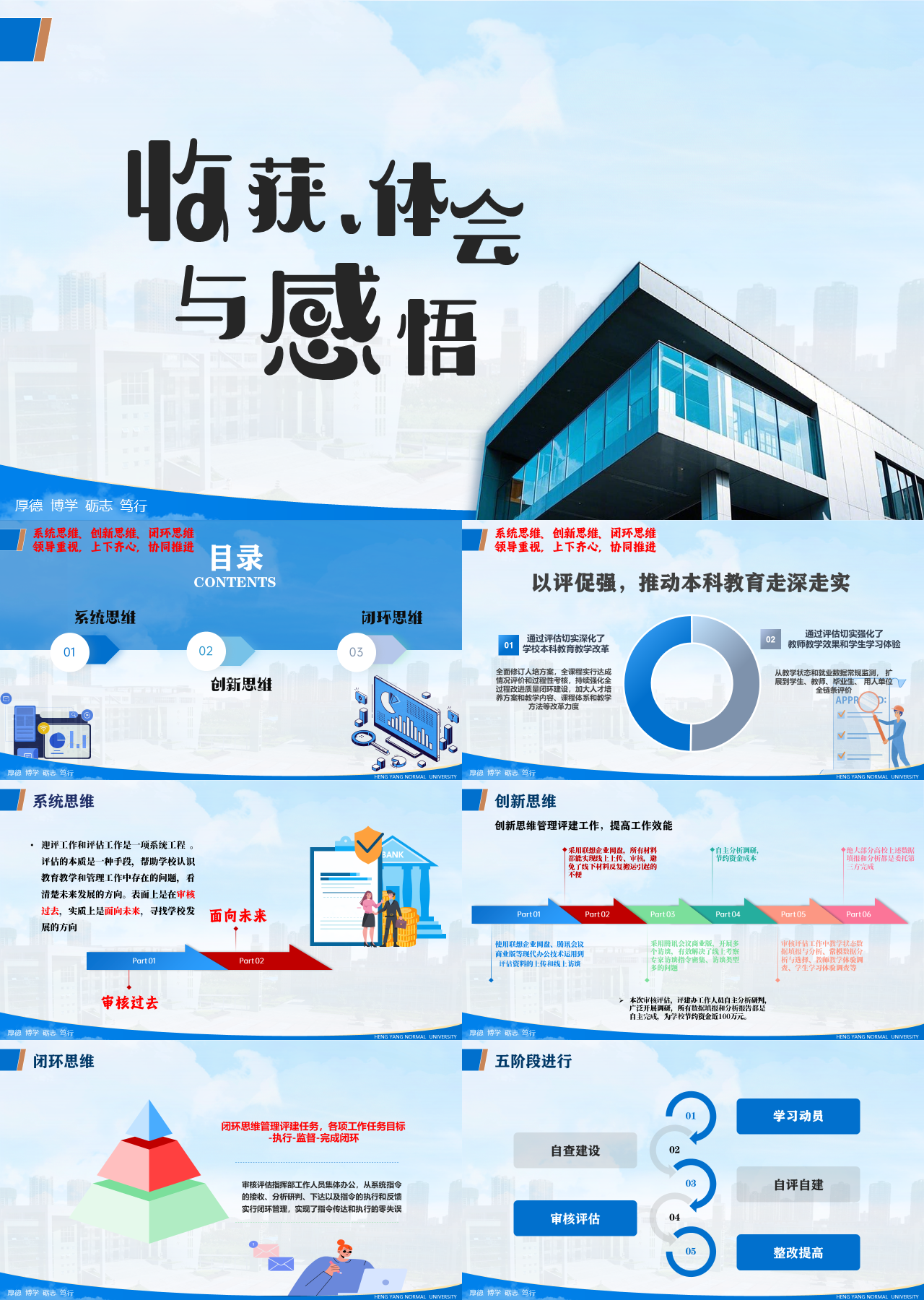 标准静态蓝色工作汇报收获体会与感悟