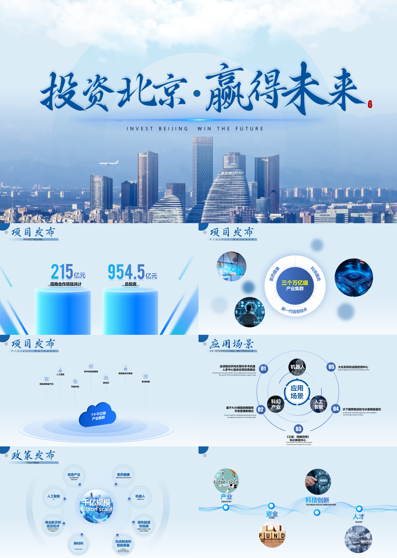 精美静态蓝色商业计划书投资