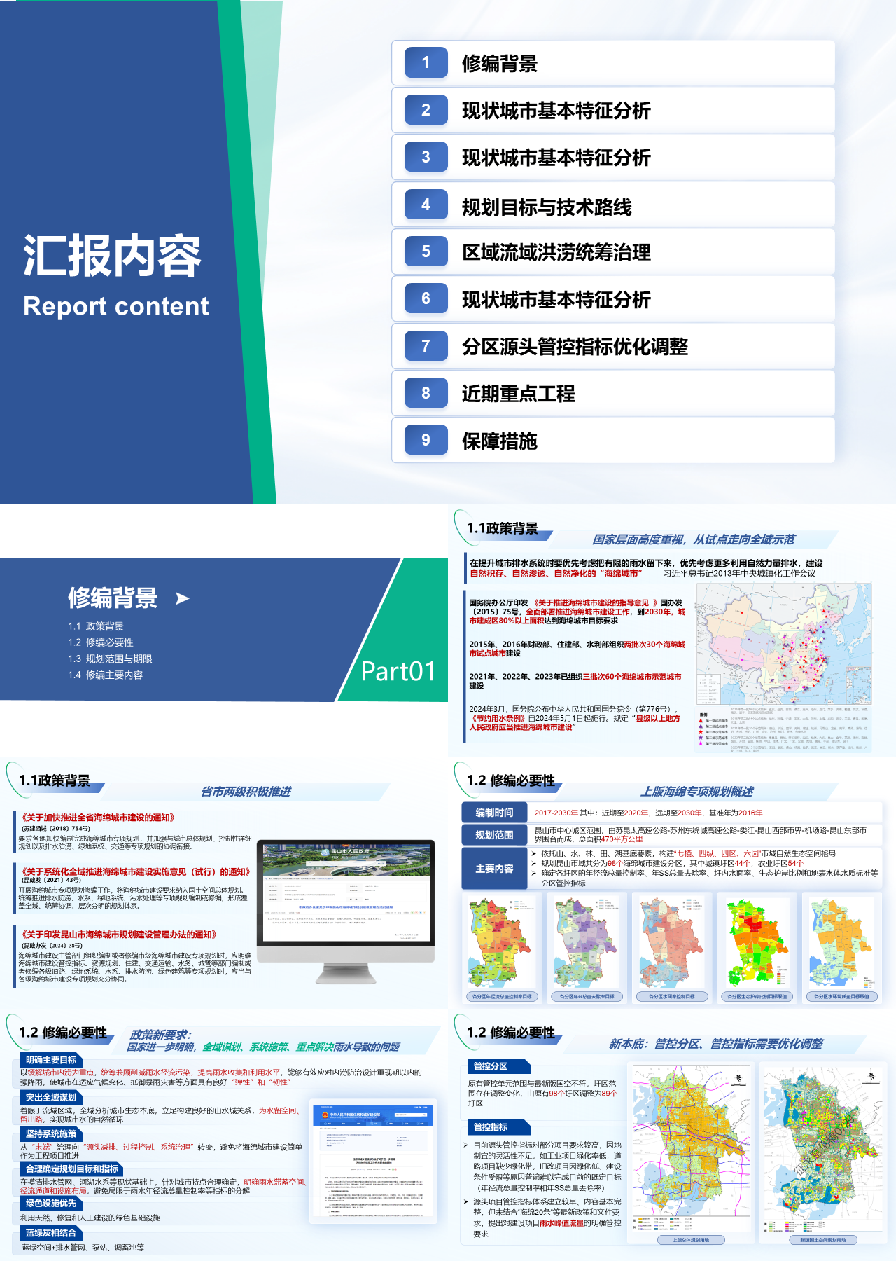 精美静态蓝色论文答辩现状城市基本特征分析