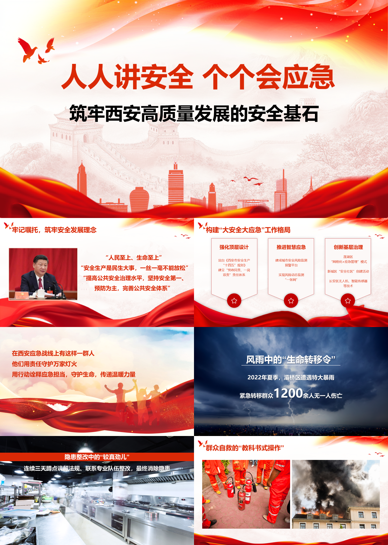 标准静态红色主题宣讲筑牢西安高质量发展的安全基石
