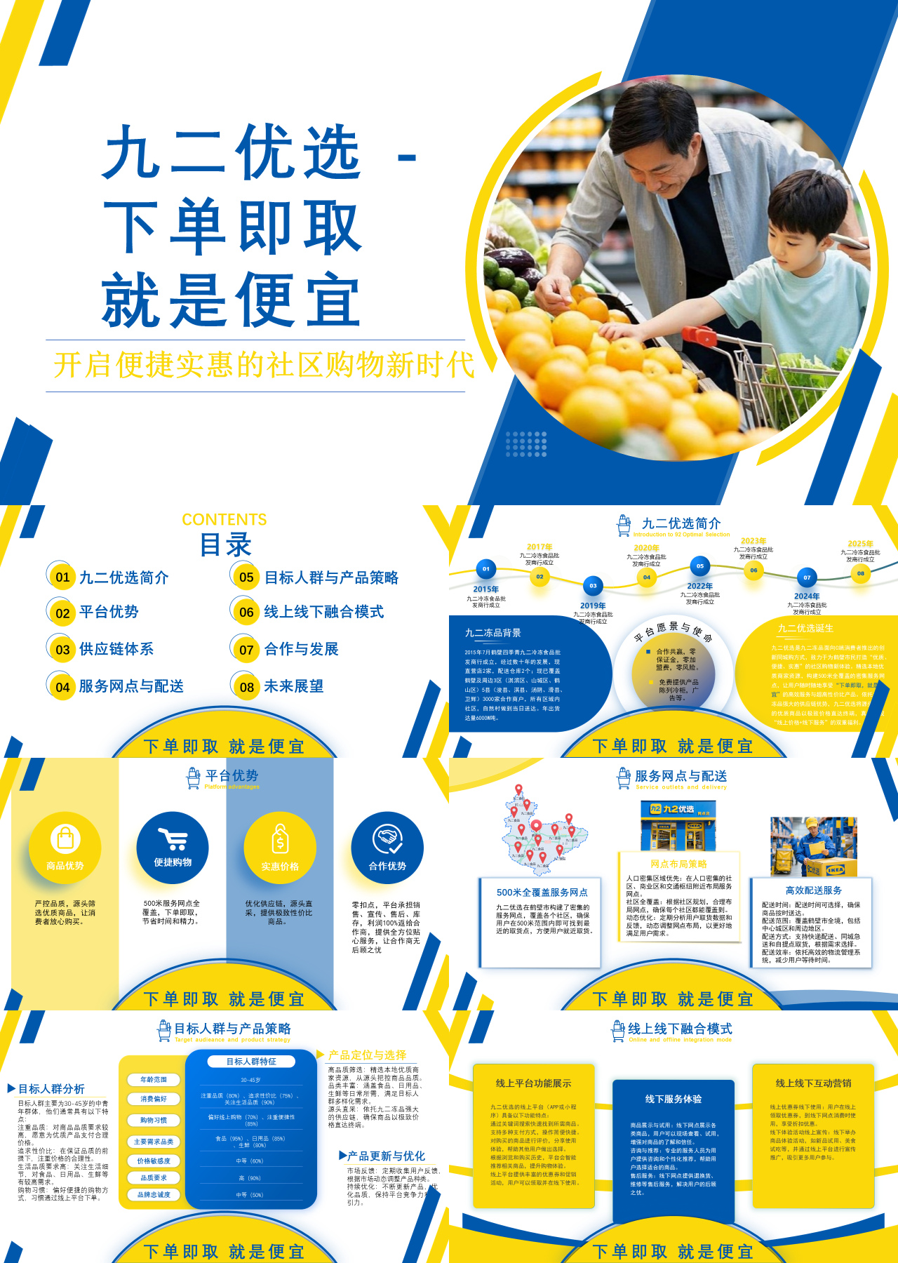 标准静态蓝色营销策划开启便捷实惠的社区购物新时代