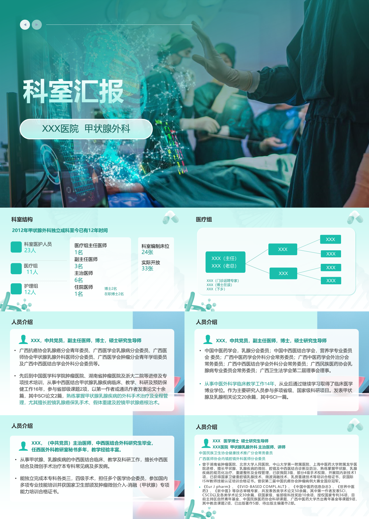 标准静态绿色工作汇报科室汇报