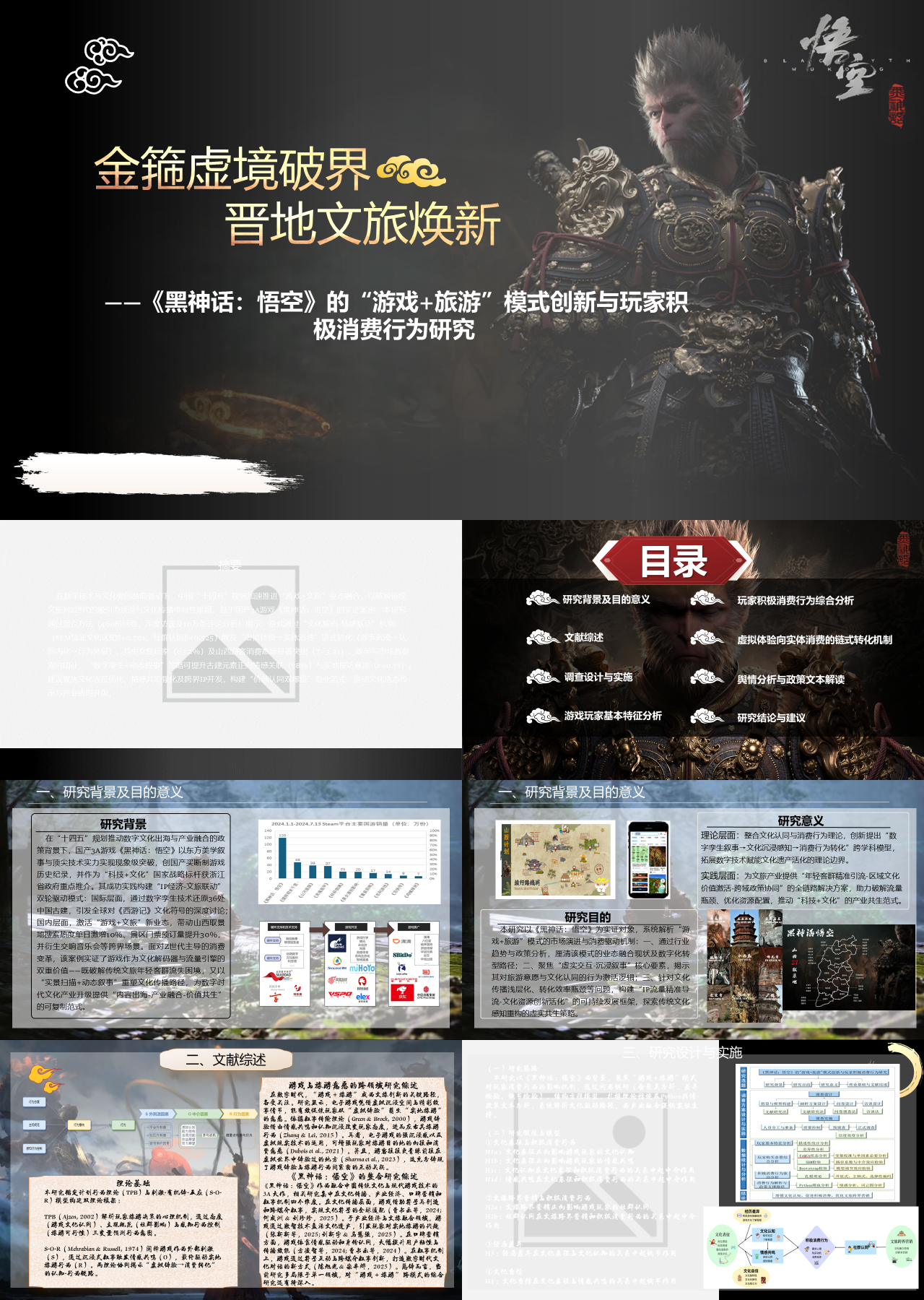 标准静态棕色论文答辩游戏旅游模式创新与玩家积极消费行为研究